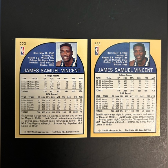 🏀🔥Rare Error Card. Sam Vincent w Michael Jordan on Card Error w wrong jersey# - Picture 2 of 2